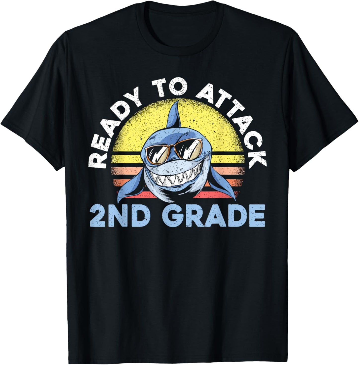 Ready To Attack 2nd Grade Cool First Day Of School T-Shirt - T-Shirt | Black