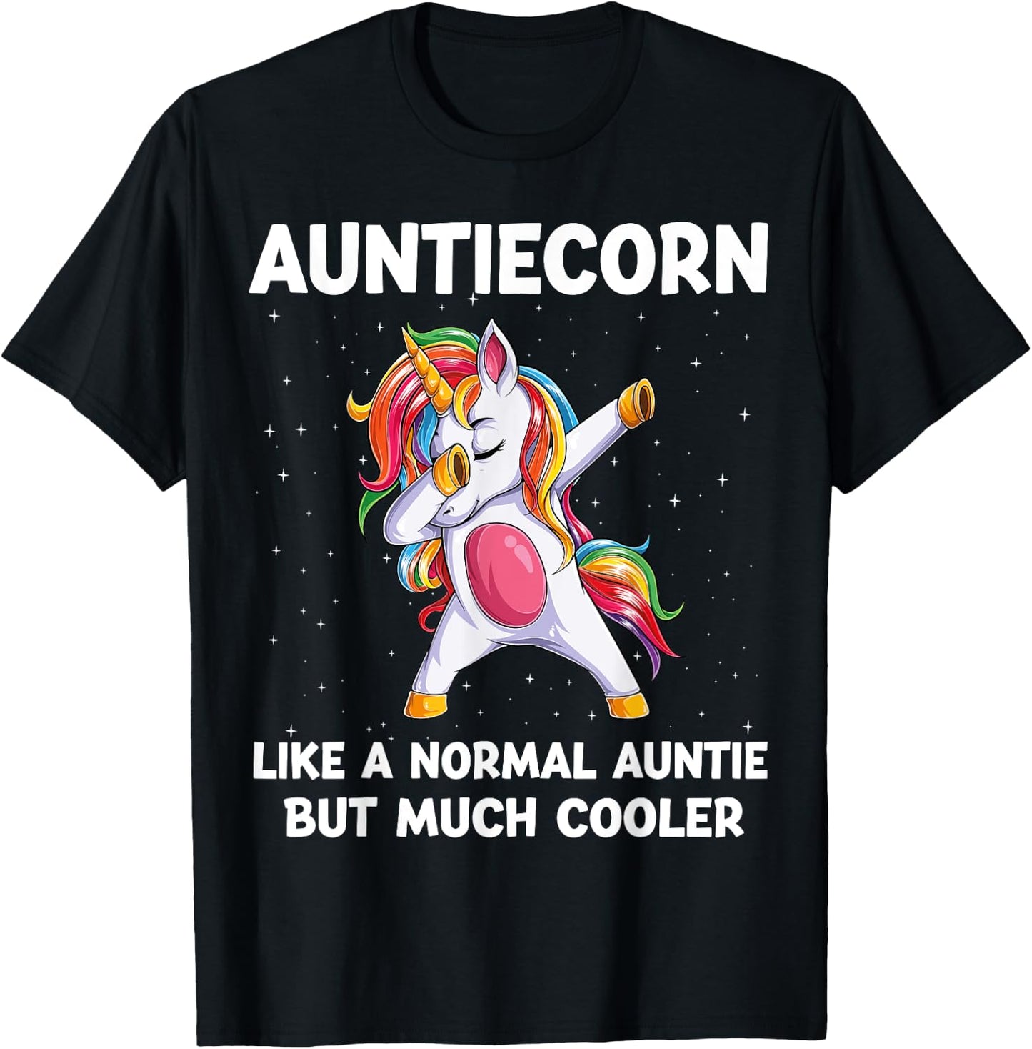 AuntieCorn Auntie Unicorn Birthday Family Matching Bday T-Shirt - T-Shirt | Black