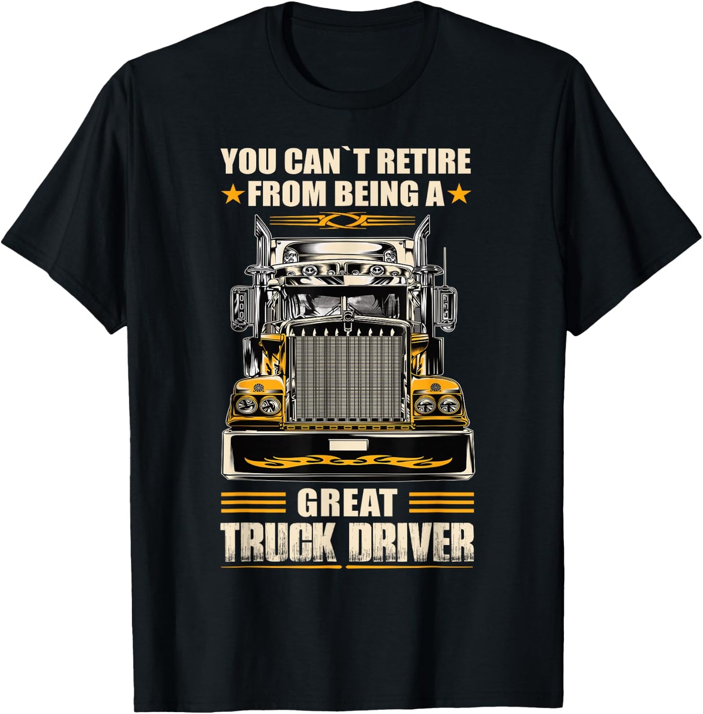 Funny Trucker Retirement Retiring Truck Driver T-Shirt - T-Shirt | Black