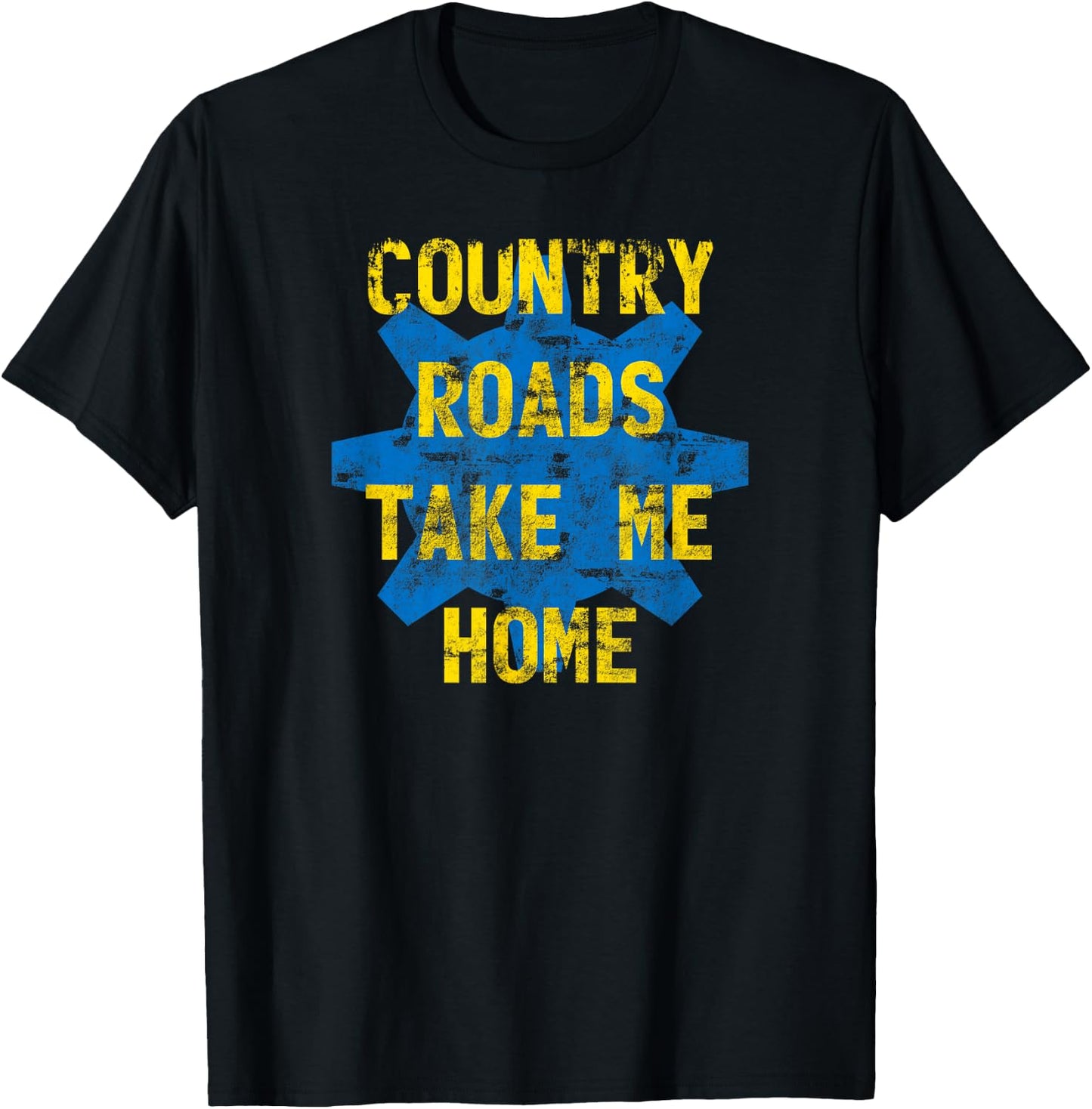 MathWare Country Roads Take Me Home Vault Gear 76 Gift T-Shirt - T-Shirt | Black