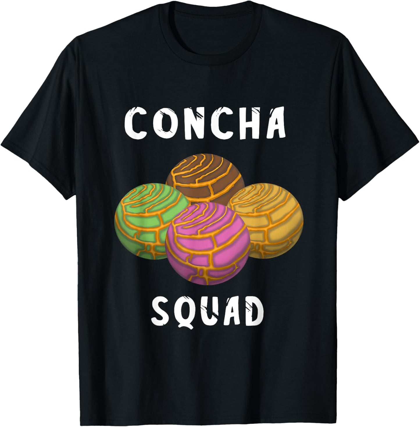 Concha Squad Spanish Conchas Bread Mexicana Team T-Shirt - T-Shirt | Black