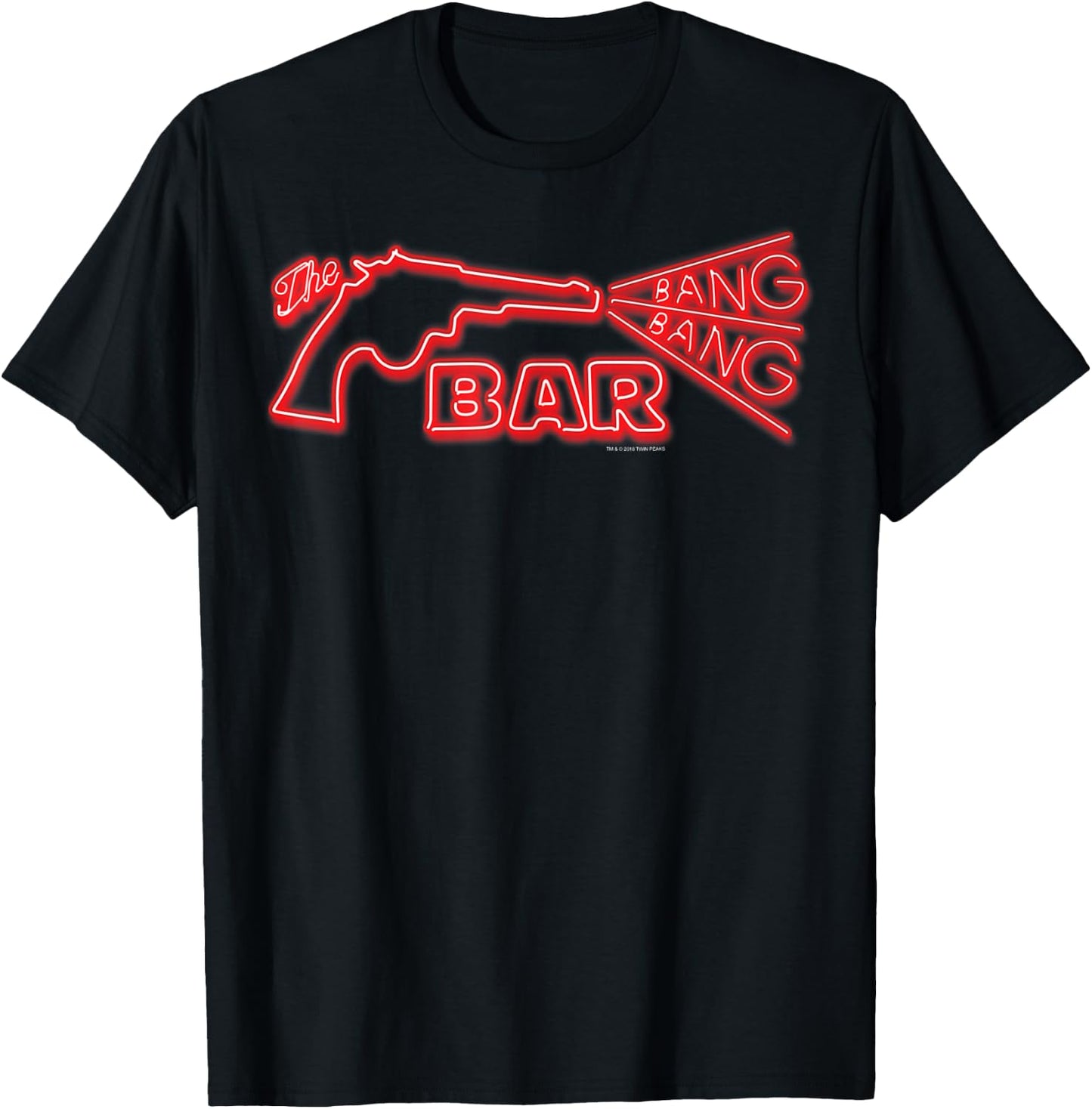 Twin Peaks The Bang Bang Bar Neon Sign Graphic T-Shirt - T-Shirt | Black