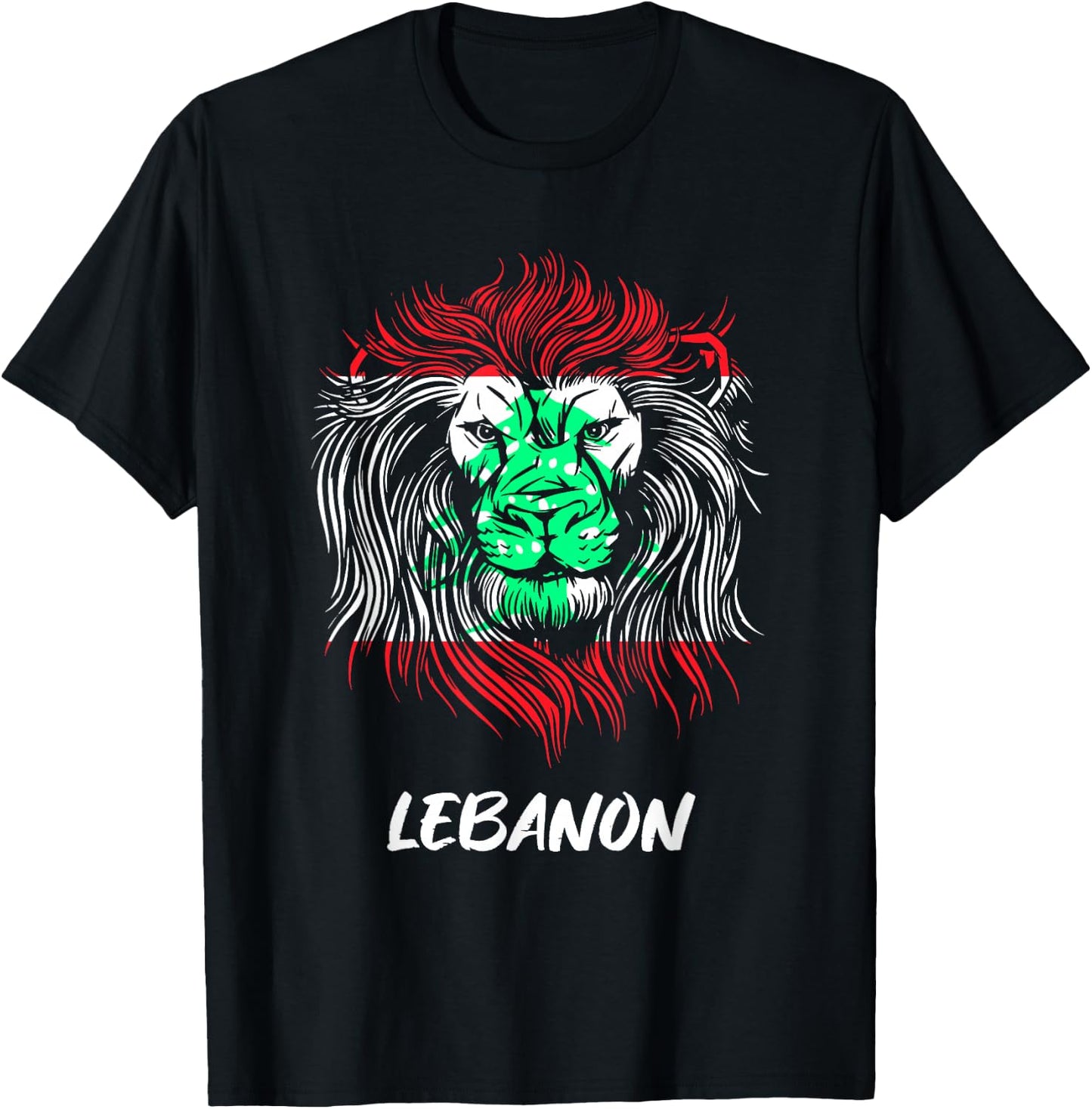 Lebanon Lion Lebanon Flag T-Shirt - T-Shirt | Black