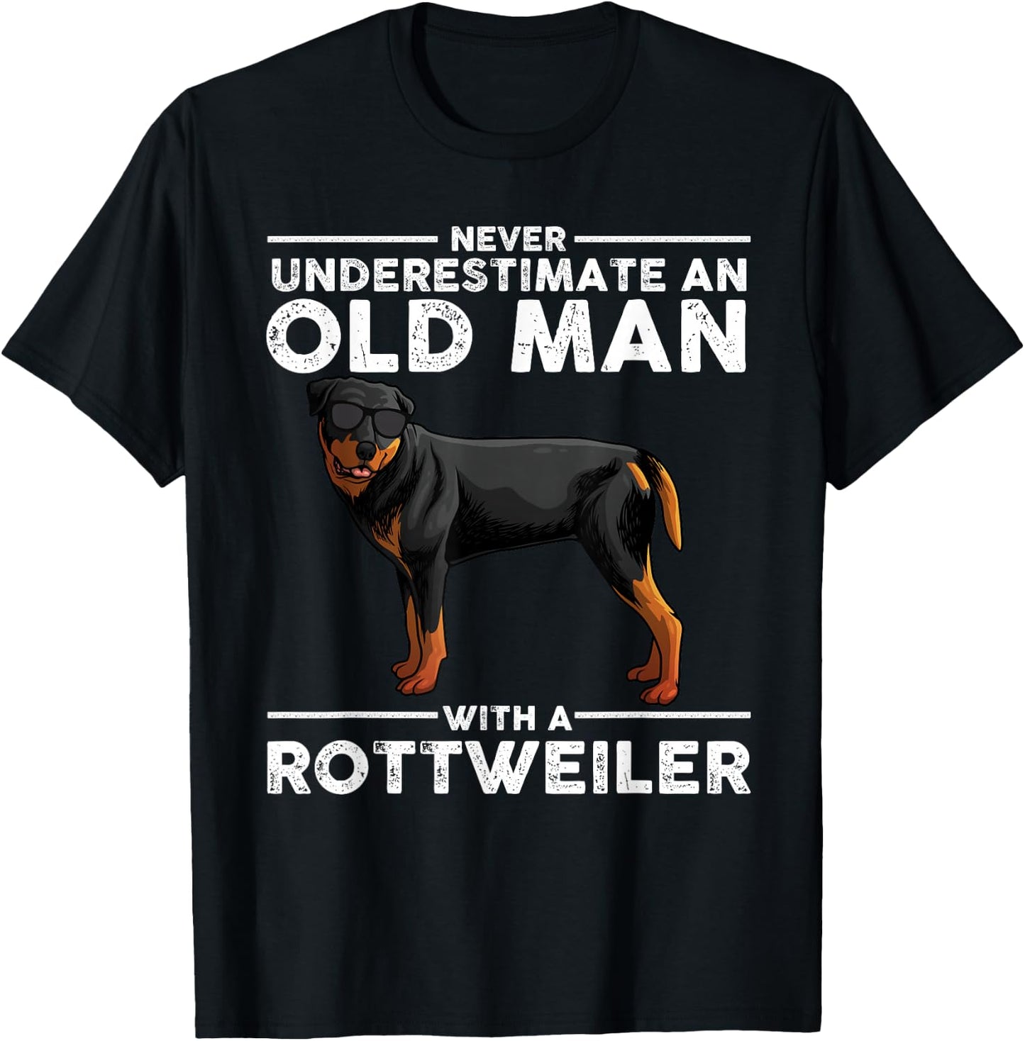 Funny Rottweiler Designs Dad Grandpa Rottie Lovers Small T-Shirt - T-Shirt | Black