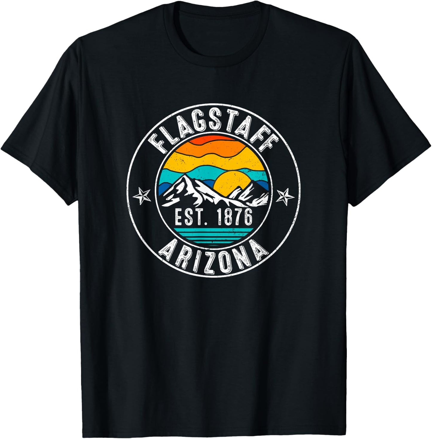 Retro 70s 80s Flagstaff Arizona AZ T-Shirt - T-Shirt | Black