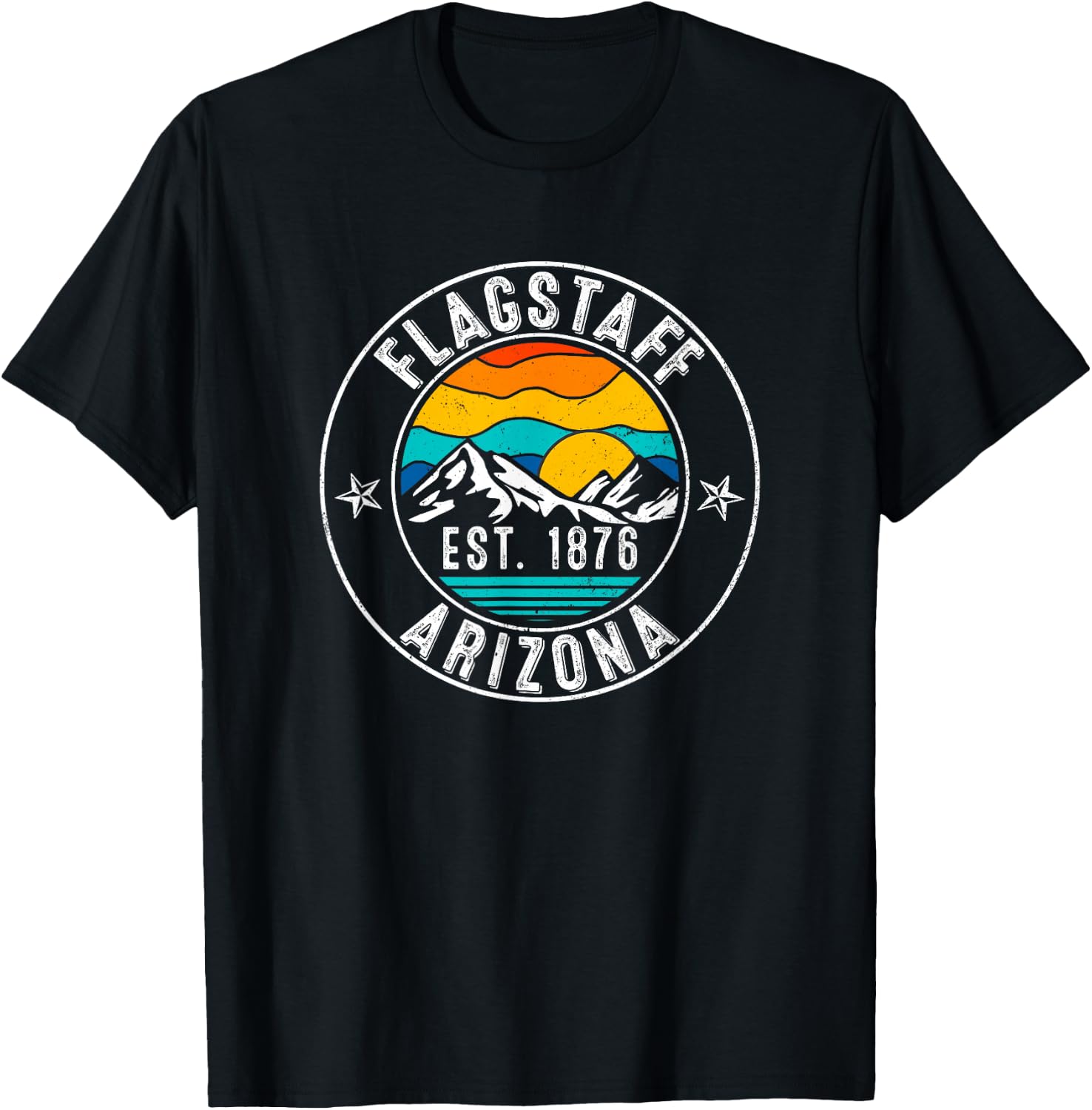 Retro 70s 80s Flagstaff Arizona AZ T-Shirt - T-Shirt | Black