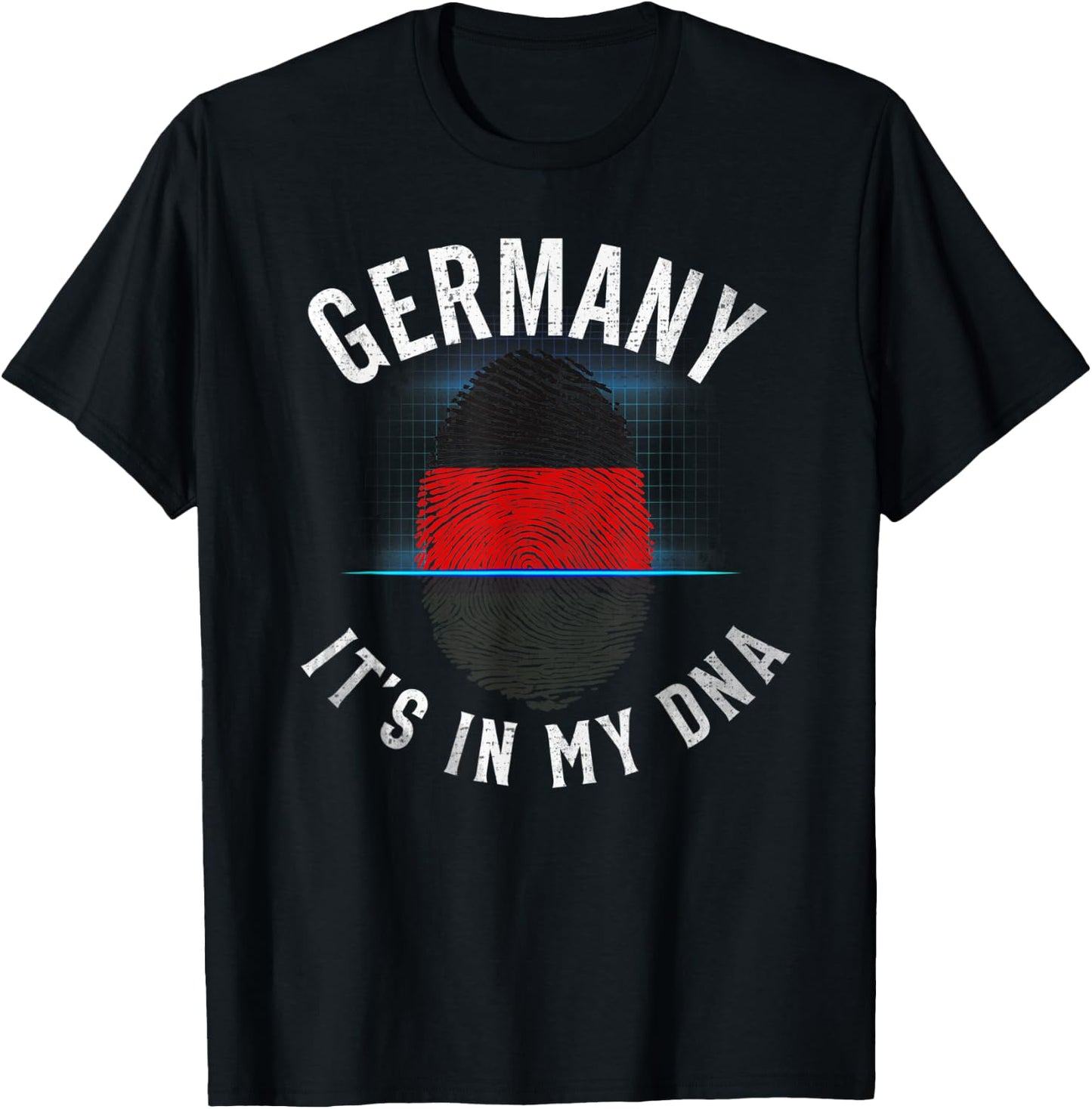 Vintage Germany Flag - It Is In My DNA - German Gift T-Shirt - T-Shirt | Black