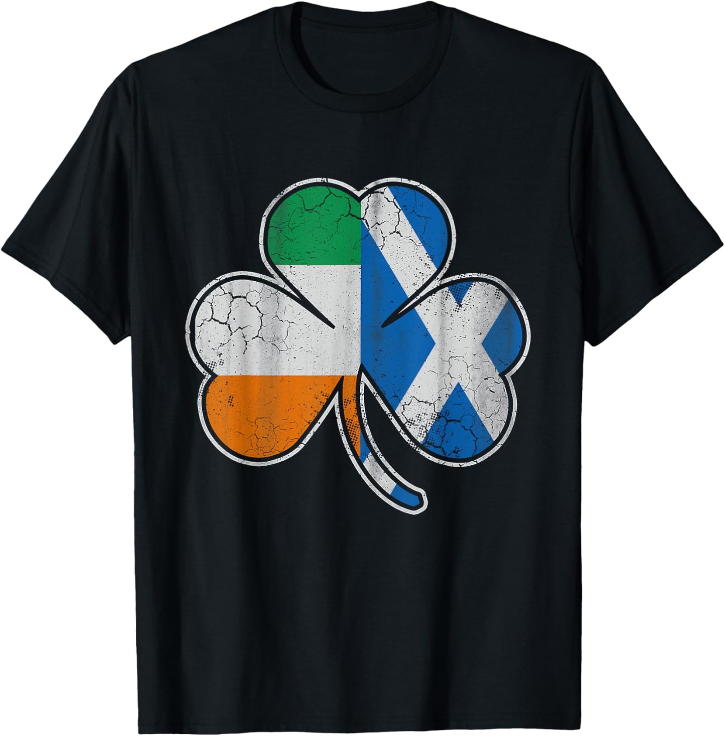 Scotch Irish Shamrock Scottish St Patricks Day T-Shirt - T-Shirt | Black