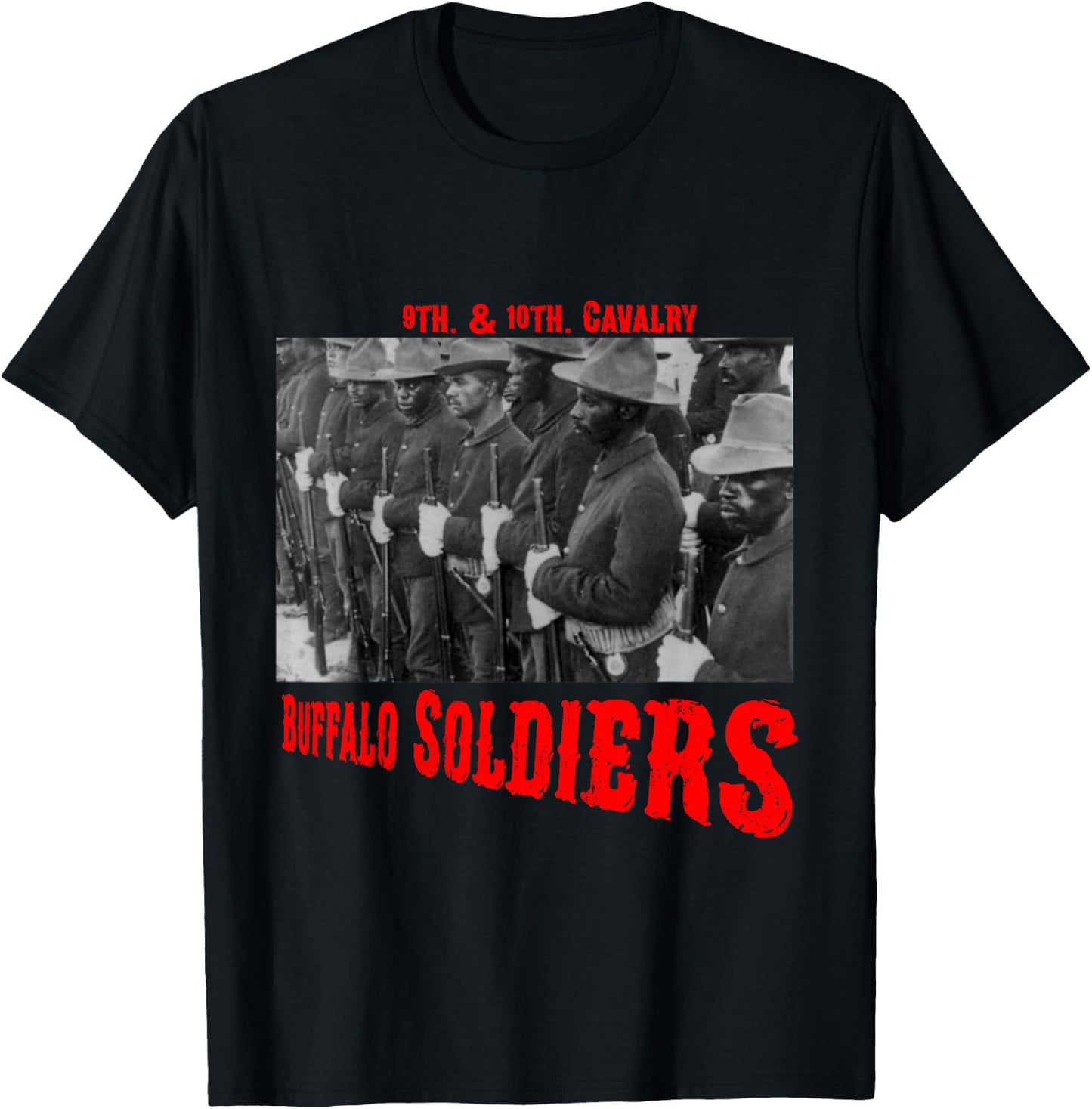 The Real Buffalo Soldiers 9th & 10 Cavalry T-Shirt - T-Shirt | Black