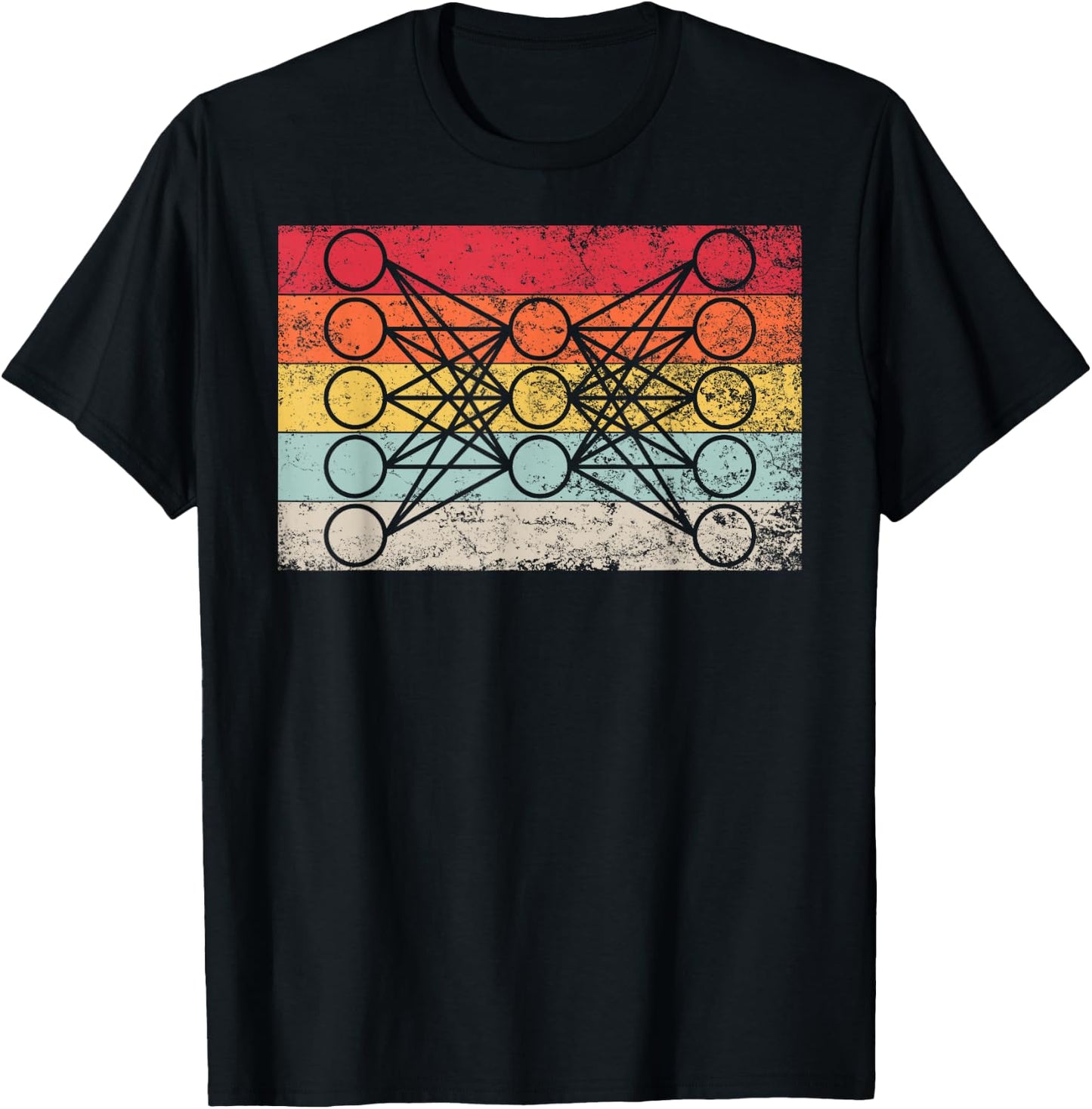 AUTOENCODER Neural Net AI Deep Learning Robot Vintage Style T-Shirt - T-Shirt | Black