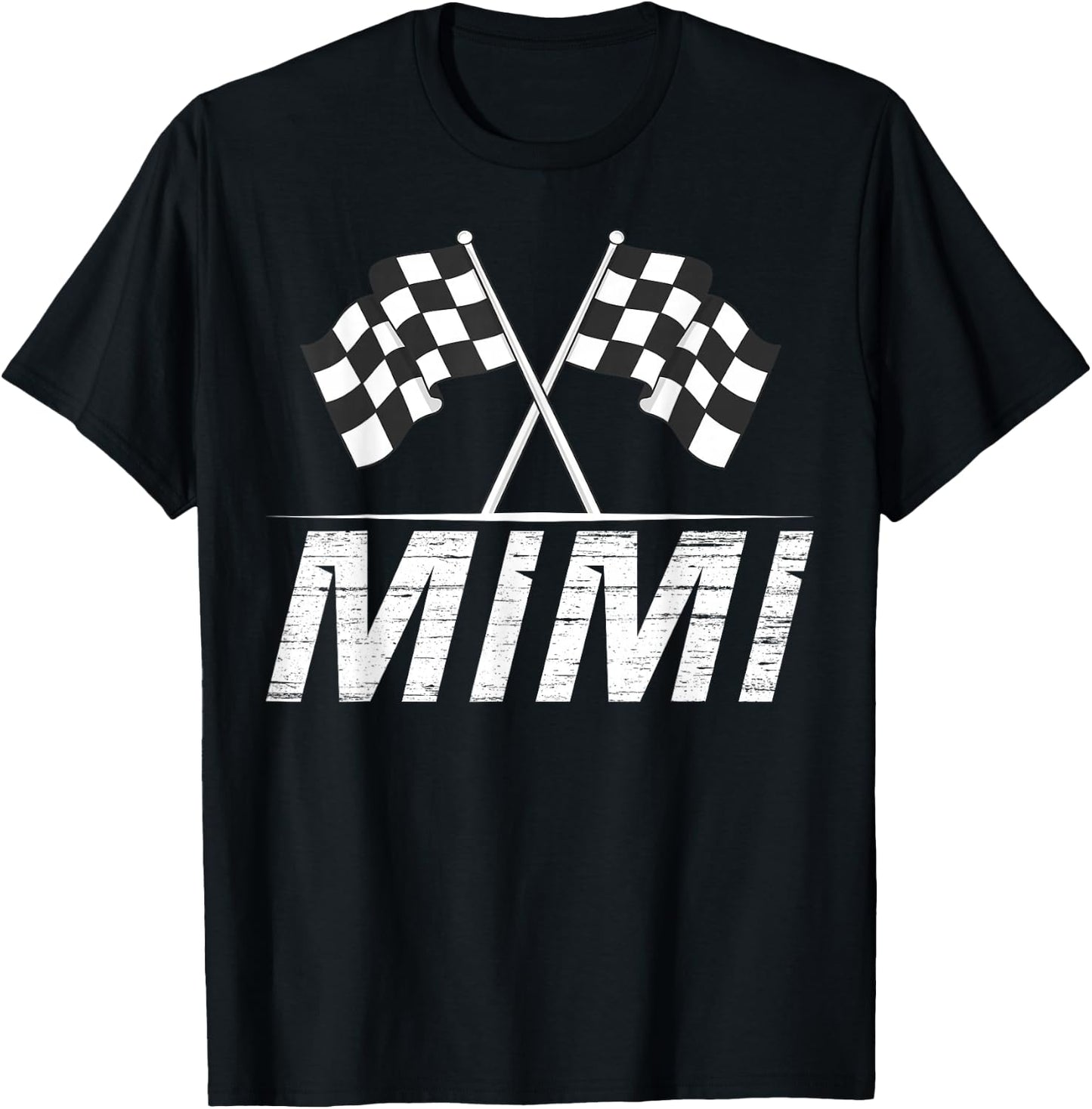 Race Car Birthday Party Racing Family Mimi Pit Crew T-Shirt - T-Shirt | Black