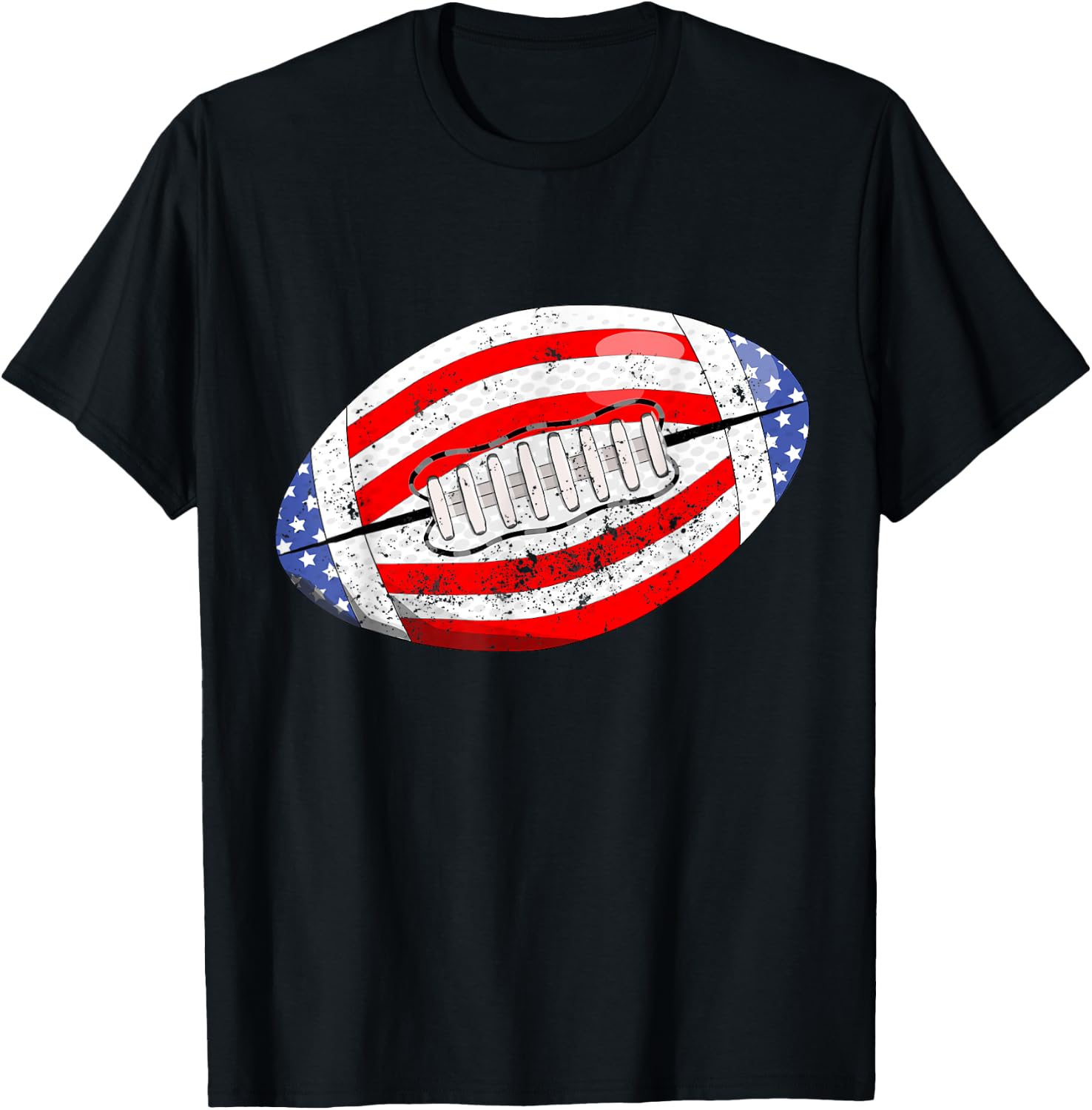 American Football American Flag 4th of July Kids Boys T-Shirt - T-Shirt | Black