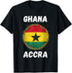 Accra Ghana Retro Vintage Ghanaian Flag Souvenirs T-Shirt - T-Shirt | Black