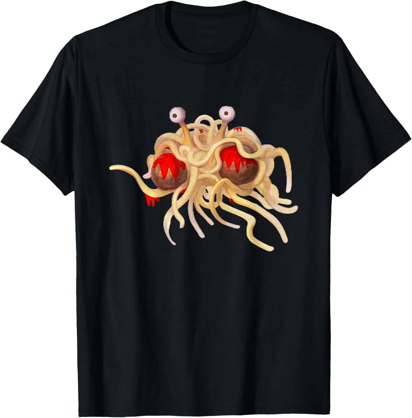 FSM - Flying Spaghetti Monster - Funny Pastafarian Atheist T-Shirt - T-Shirt | Black