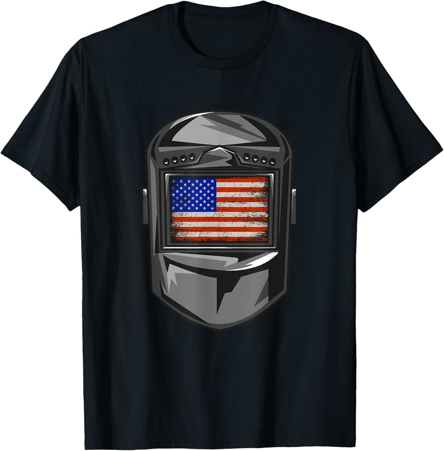 Welder American Flag T-Shirt - T-Shirt | Black