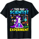 7 Year Old Science Theme Party 7th Birthday Let's Experiment T-Shirt - T-Shirt | Black