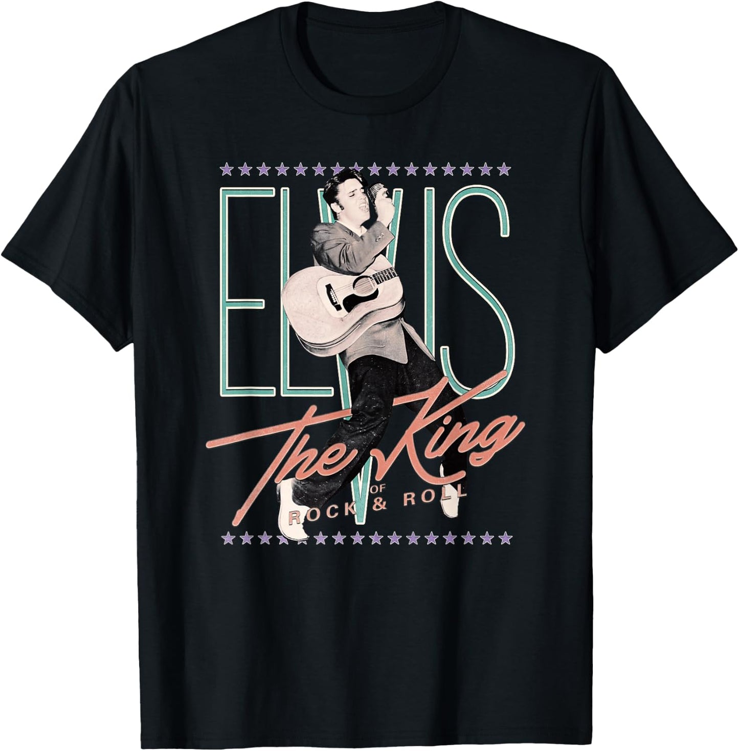 Elvis Presley Vintage - Classic Fit, , Short Sleeve, Black T-Shirt - T-Shirt | Black