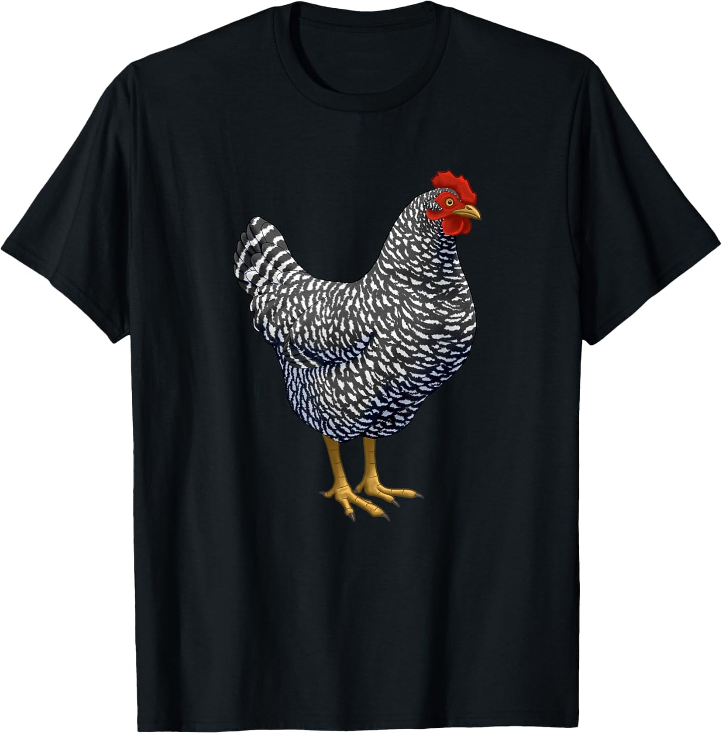 Barred Plymouth Rock Hen Chicken Lover T-Shirt - T-Shirt | Black