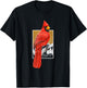 Red Cardinal Bird Watcher Bird Watching Vintage Nature Bird T-Shirt - T-Shirt | Black