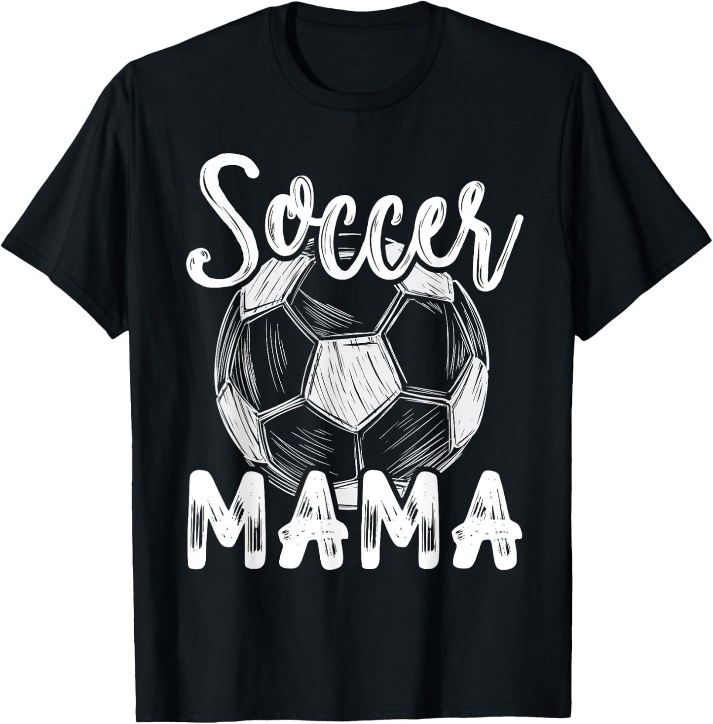 Soccer Mama Women Family Matching Team Player Soccer Ball T-Shirt - T-Shirt | Black