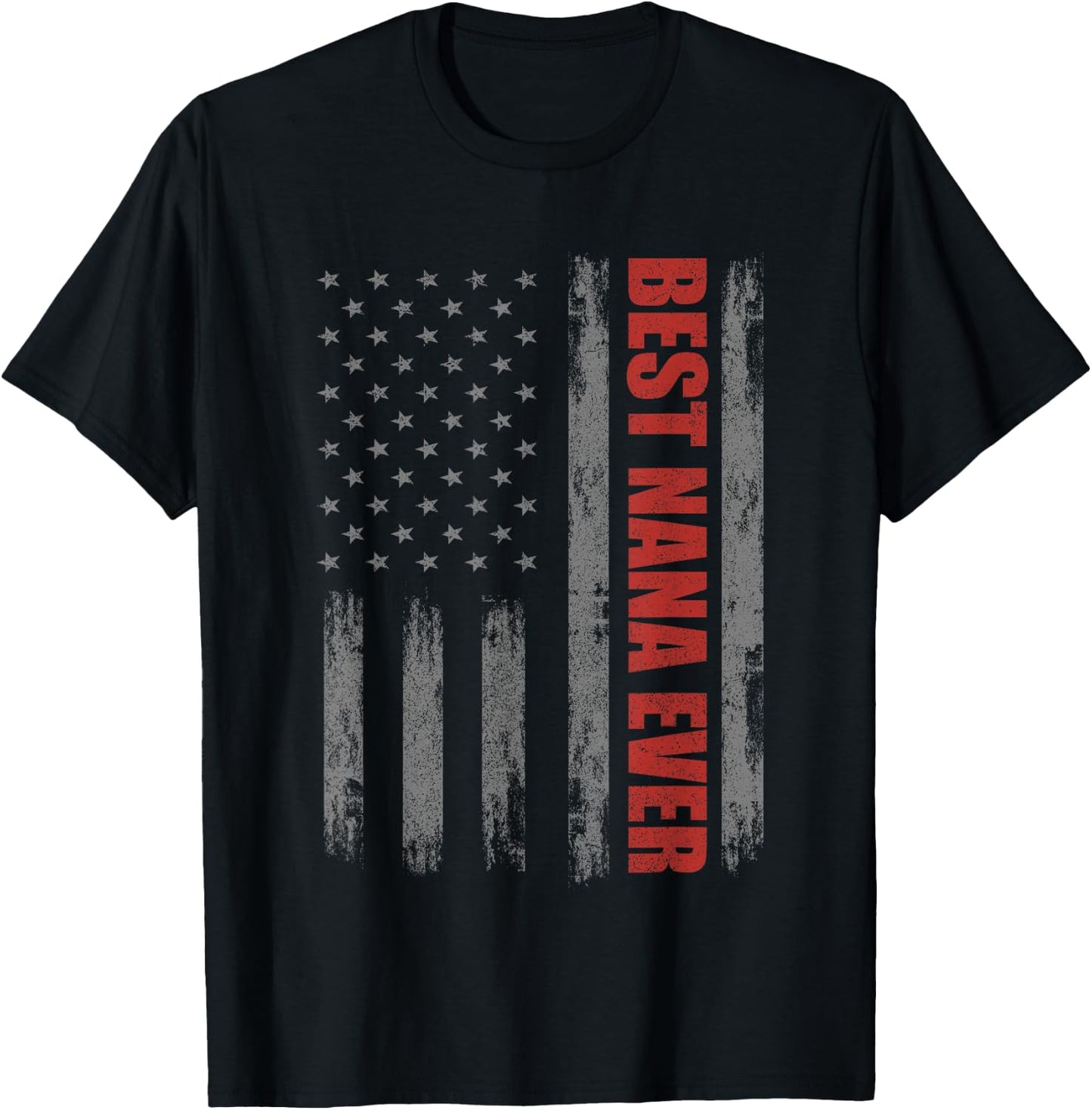 Veterans Day American Flag Nana Shirts, 4th Of July Grandma Women Men T-Shirt - T-Shirt | Black