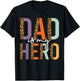 Kids Fathers Day Shirt For Son Daughter, My Dad Is My Hero T-Shirt - T-Shirt | Black