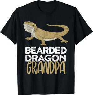 Bearded Dragon Grandpa Shirt Funny For Reptile Lover T-Shirt - T-Shirt | Black
