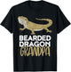 Bearded Dragon Grandpa Shirt Funny For Reptile Lover T-Shirt - T-Shirt | Black