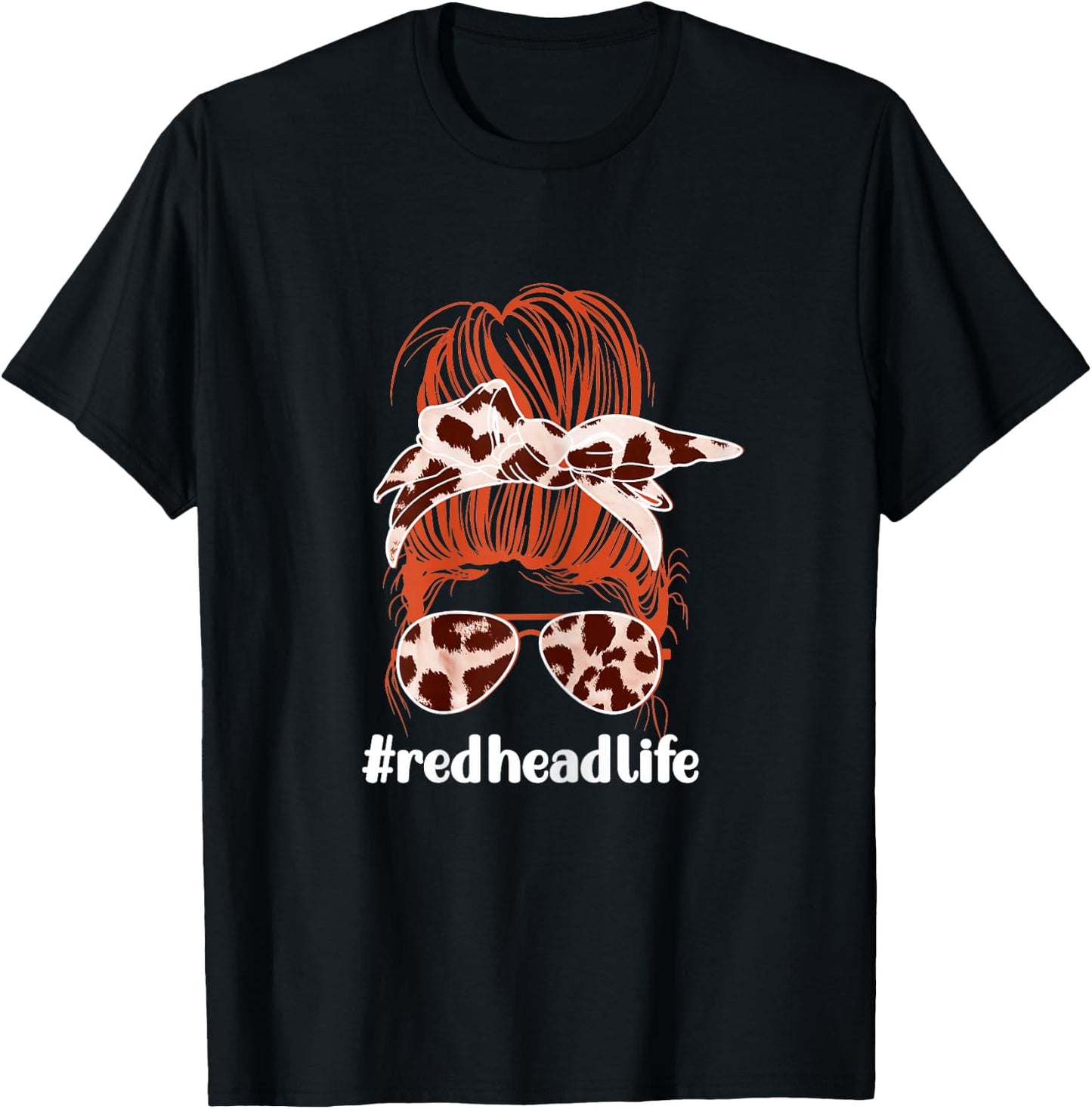 Redhead Life Redhead Life Redhead Red Hair Girl T-Shirt - T-Shirt | Black