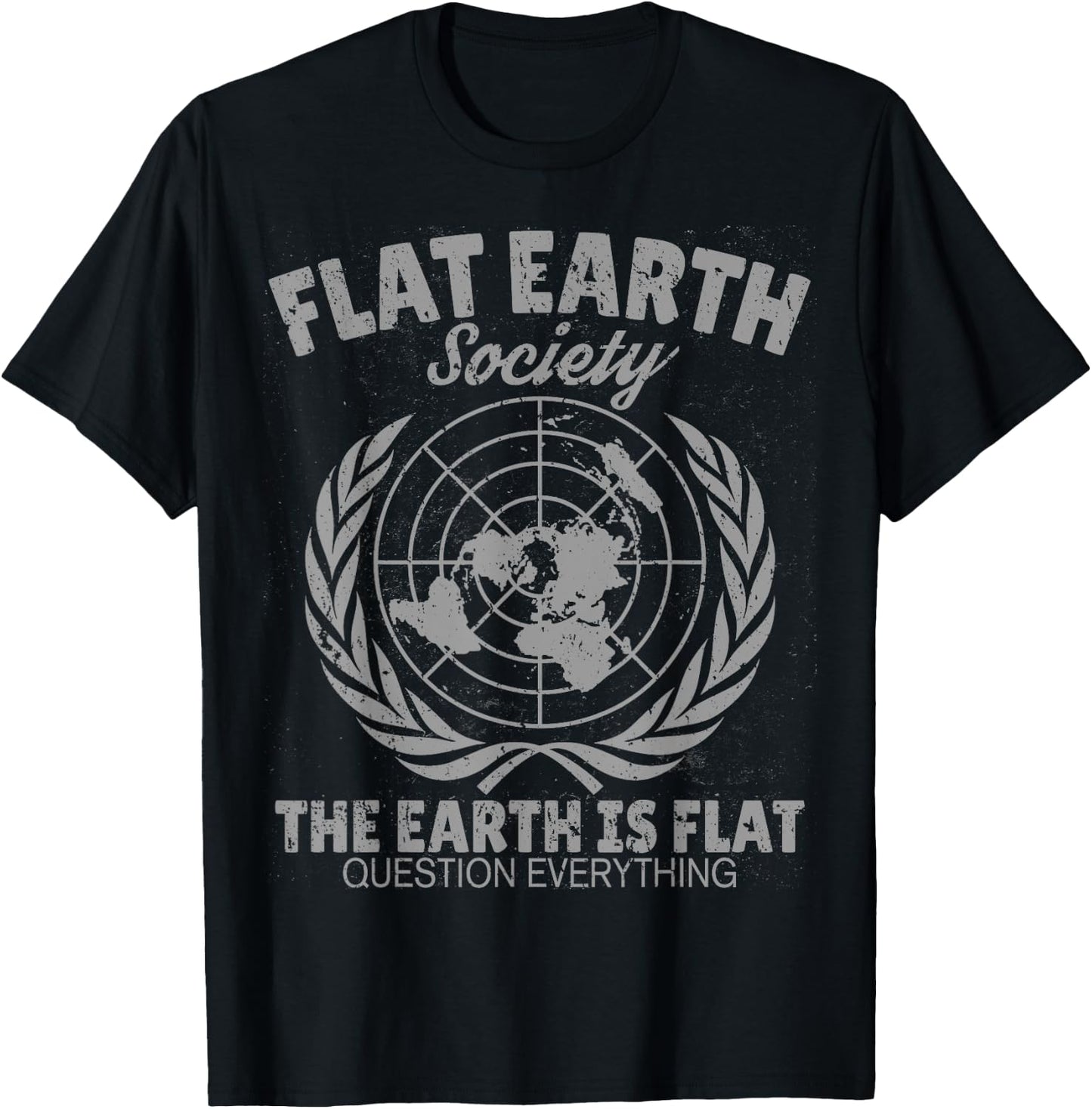Flat Earth Society T-Shirt - T-Shirt | Black