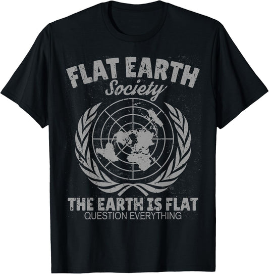 Flat Earth Society T-Shirt - T-Shirt | Black