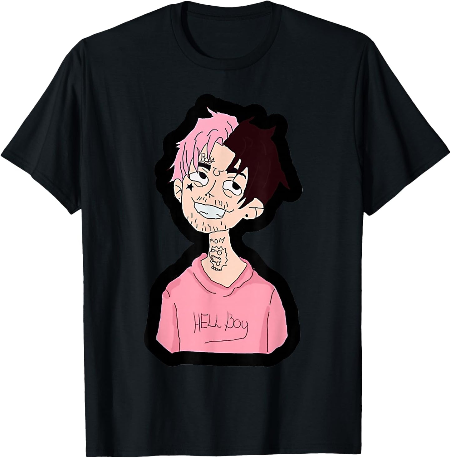 Lil Peepes Kids -Youth Black Cartoon T-Shirt - T-Shirt | Black
