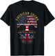 American Grown British Roots Tree Flag Family Heritage T-Shirt - T-Shirt | Black