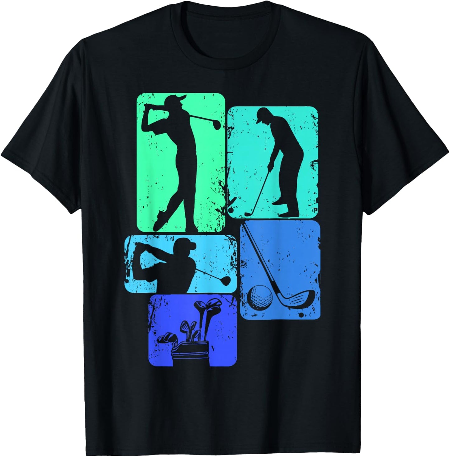 Golf Club Golfer Golfing Boys Kids T-Shirt - T-Shirt | Black