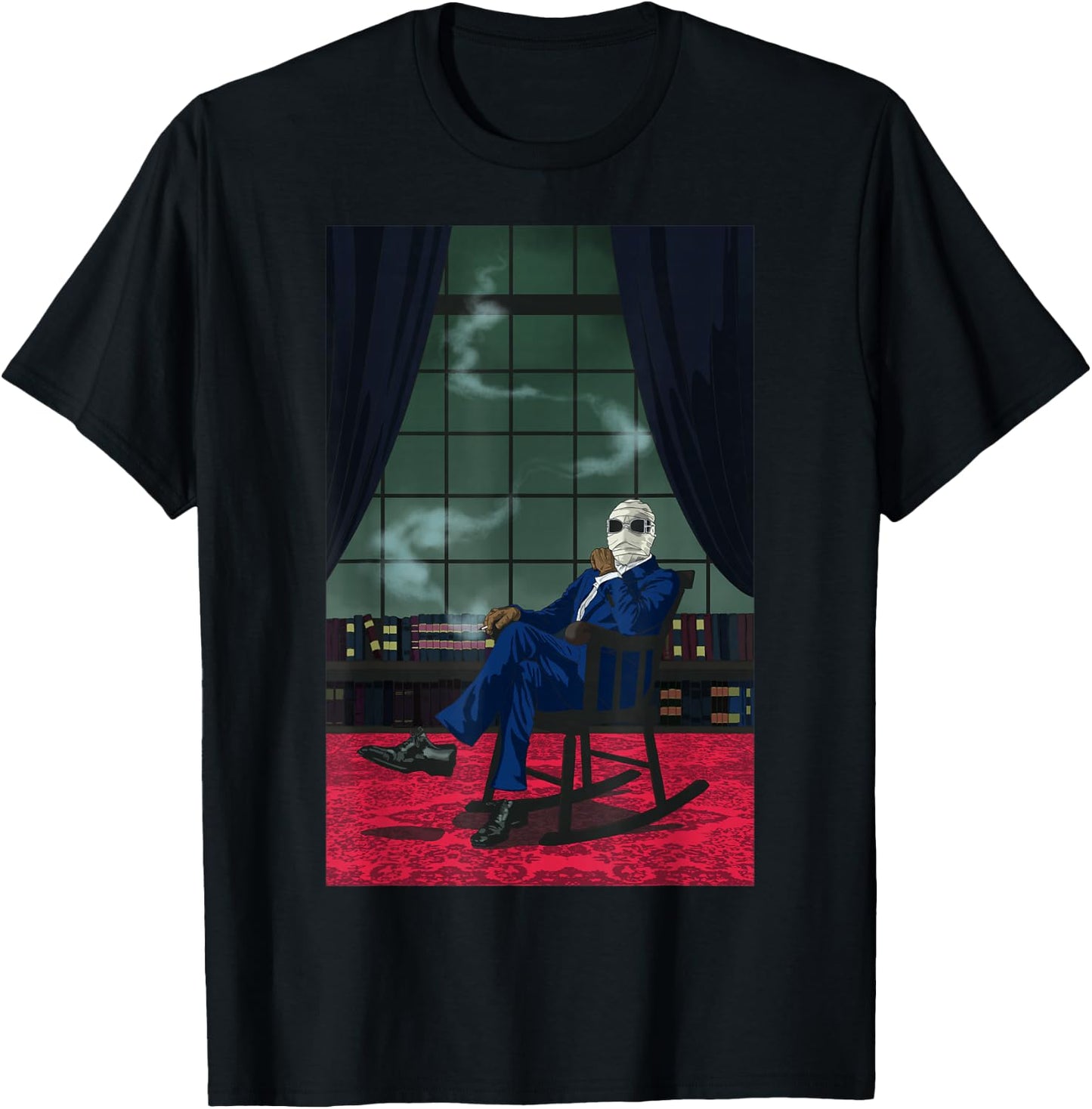 Universal Monsters Invisible Man Chair Portrait T-Shirt - T-Shirt | Black