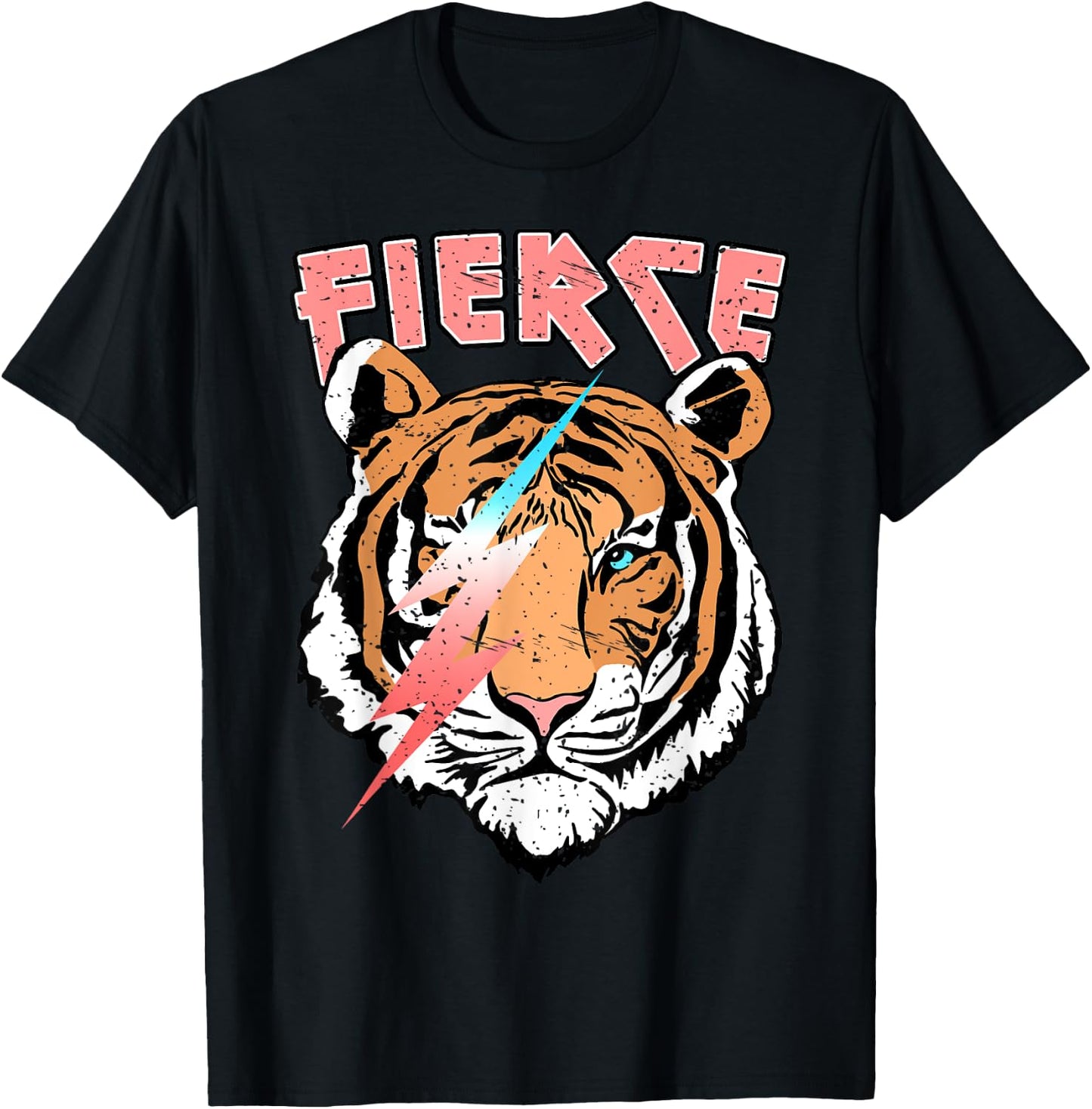 Vintage Retro Fierce Tiger Cool 80's 90's Style Lover Gift T-Shirt - T-Shirt | Black