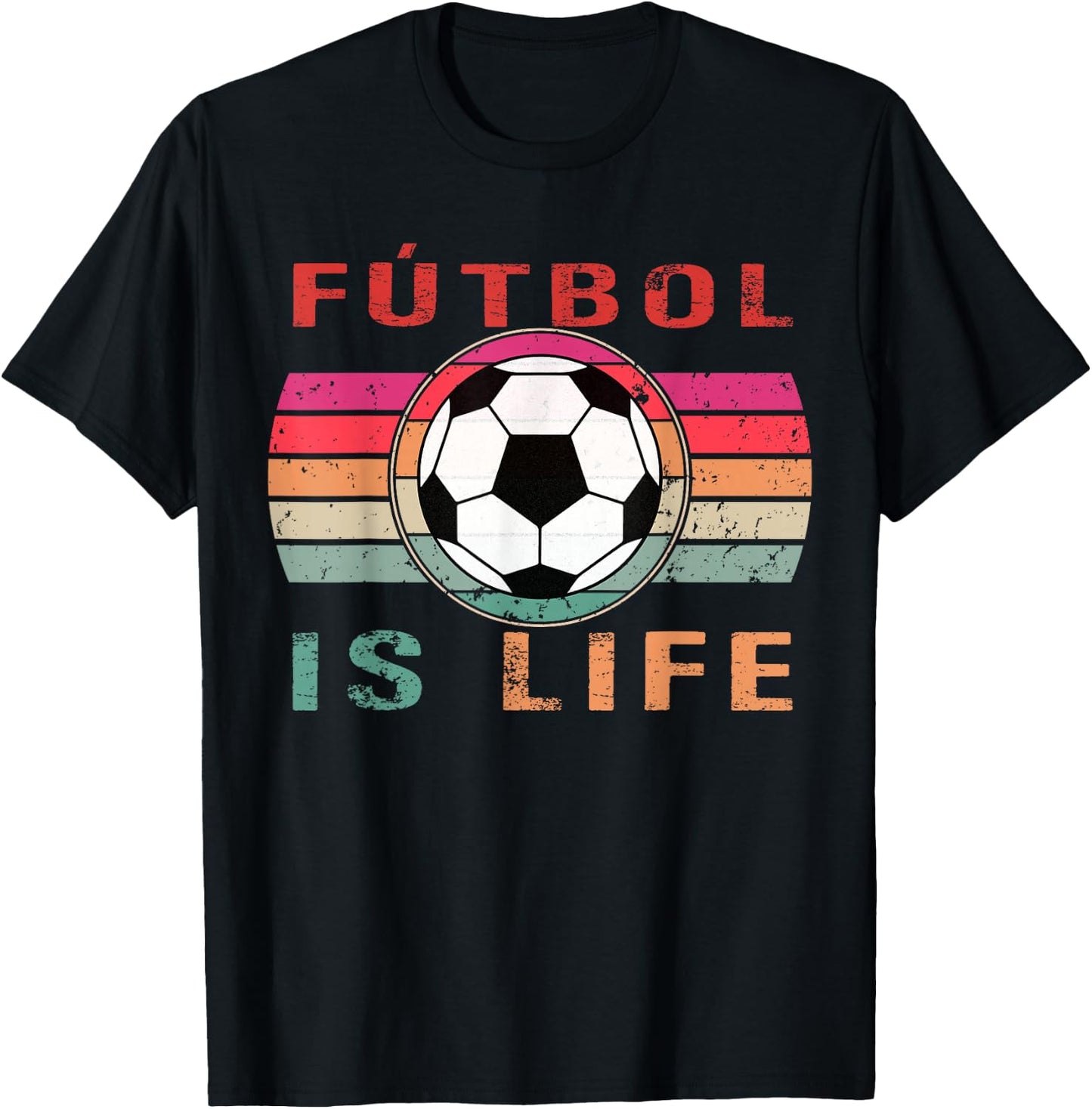 Futbol is Life Futbol is Life Vintage T-Shirt - T-Shirt | Black