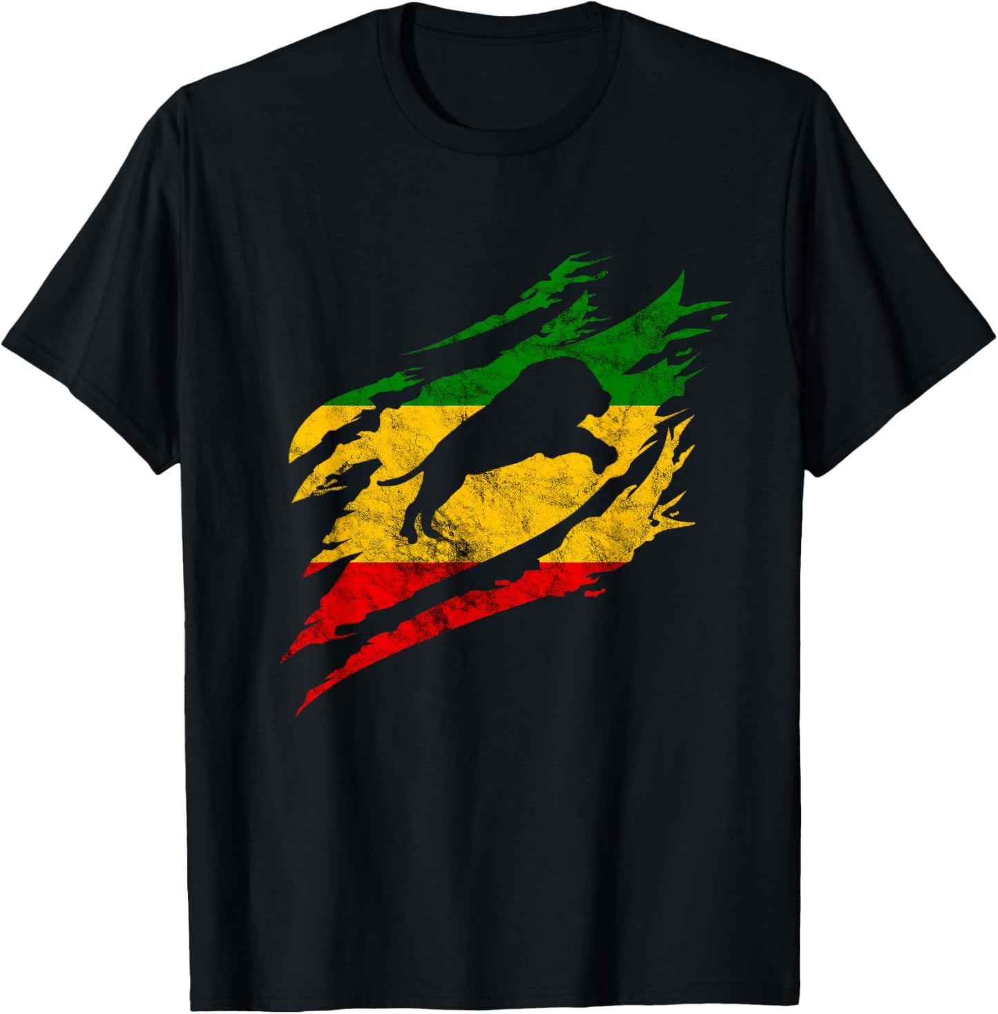 Rasta Reggae Claw Lion Rastafari Roots Reggaeton T-Shirt - T-Shirt | Black