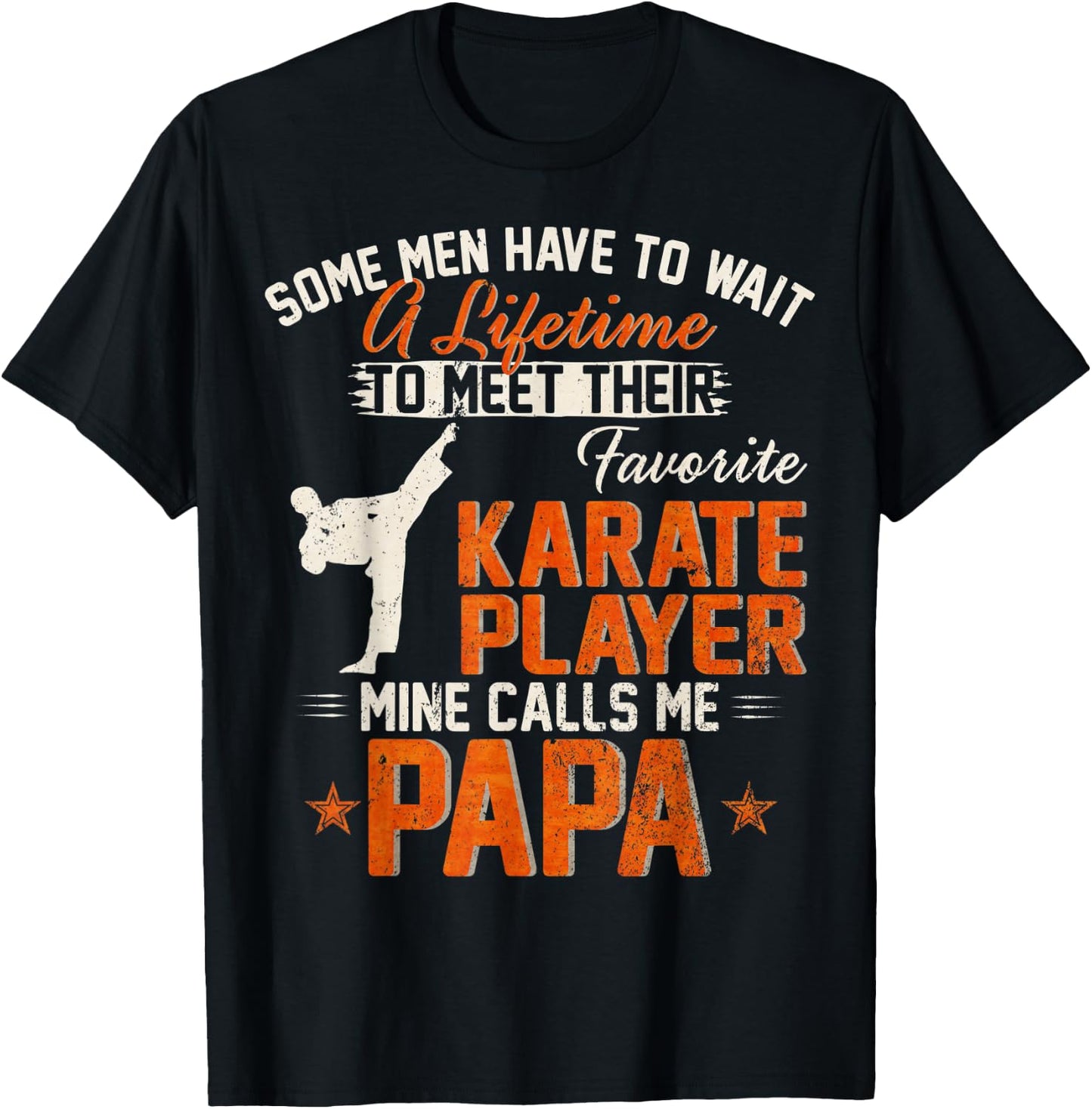 Vintage My Favorite Karate Player Calls Me Papa Karateka T-Shirt - T-Shirt | Black