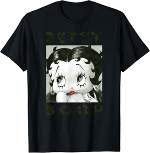 Betty Boop Camo Glamour T-Shirt - T-Shirt | Black