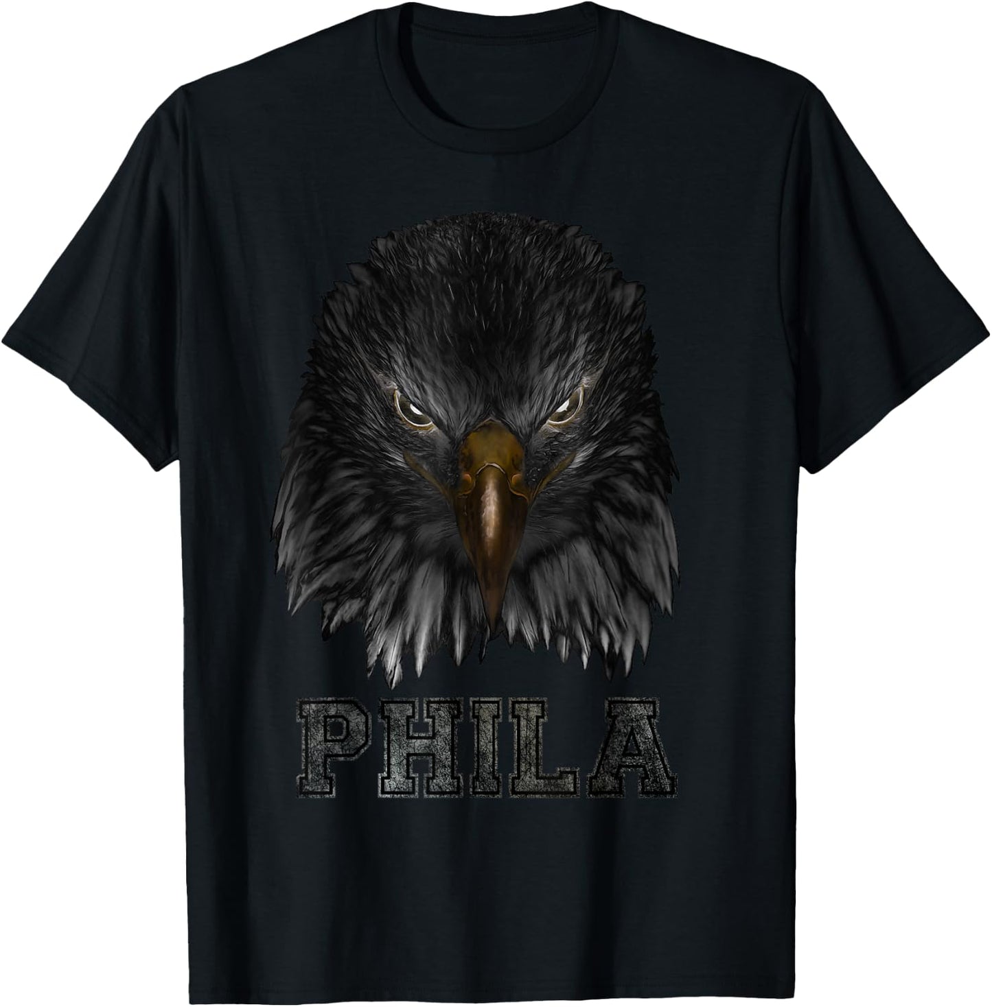 Dark Eagle Head PHILA T-Shirt - T-Shirt | Black