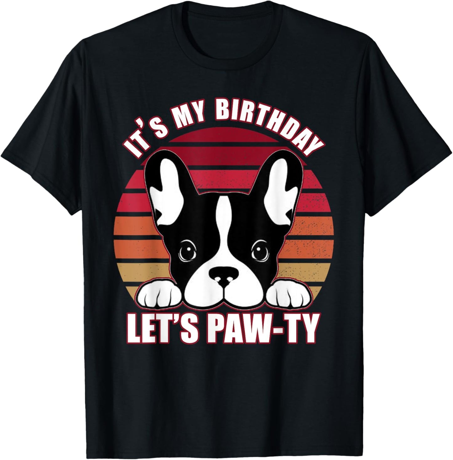French Bulldog It's My Birthday Let's Pawty Girls T-Shirt - T-Shirt | Black