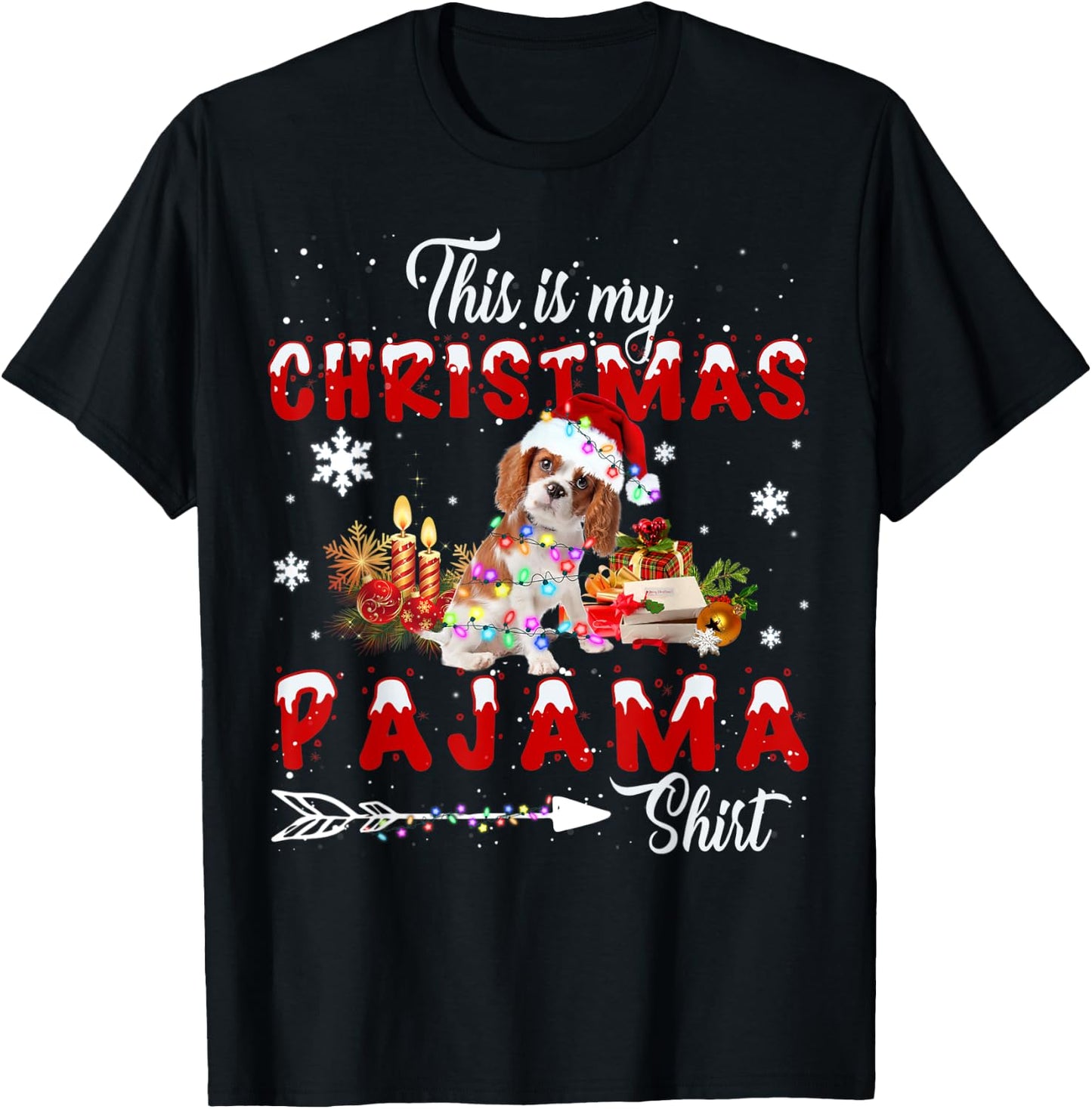 This is My Christmas Pajama Cavalier King Charles Spaniel T-Shirt - T-Shirt | Black