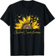 Gold Ribbon Sunflower Childhood Cancer Awareness Support T-Shirt - T-Shirt | Black