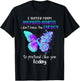 I Suffer From Rheumatoid Arthritis Awareness Butterfly T-Shirt - T-Shirt | Black