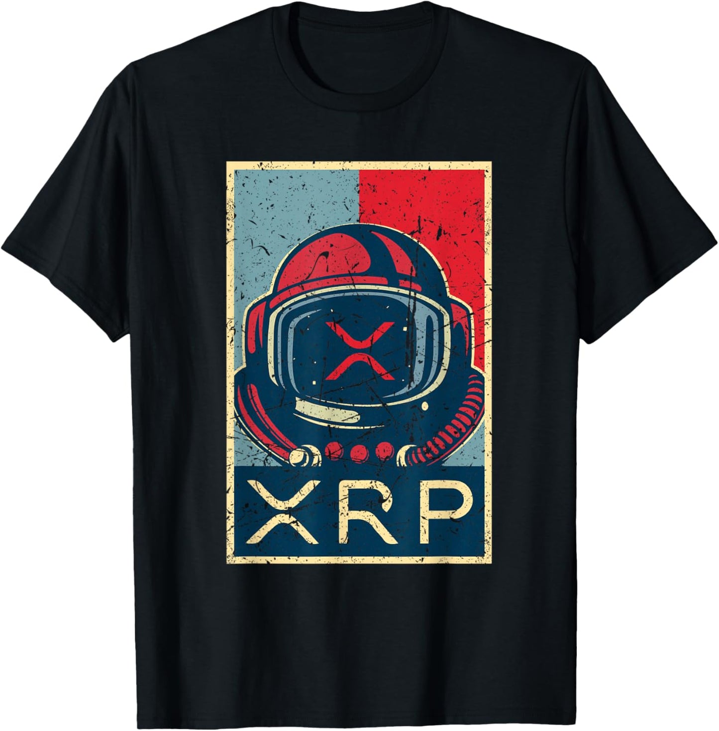 Retro Vintage XRP Ripple Clothing Astronaut Men Women T-Shirt - T-Shirt | Black