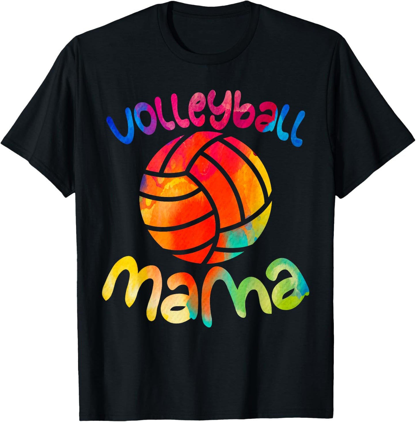 Cool Volleyball Shirt Fancy Volleyball Mama Sporty Mom T-Shirt - T-Shirt | Black