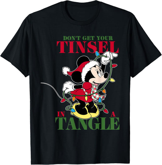 Disney - Holiday Minnie Tangled Tinsel T-Shirt - T-Shirt | Black