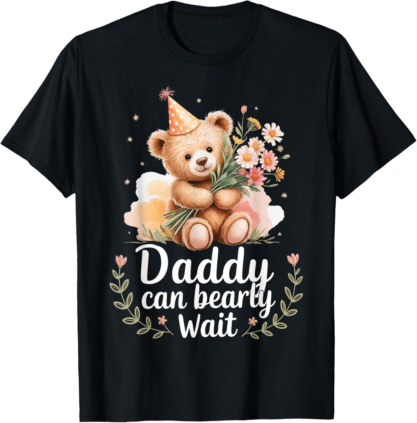 Daddy Can Bearly Wait T-Shirt - T-Shirt | Black