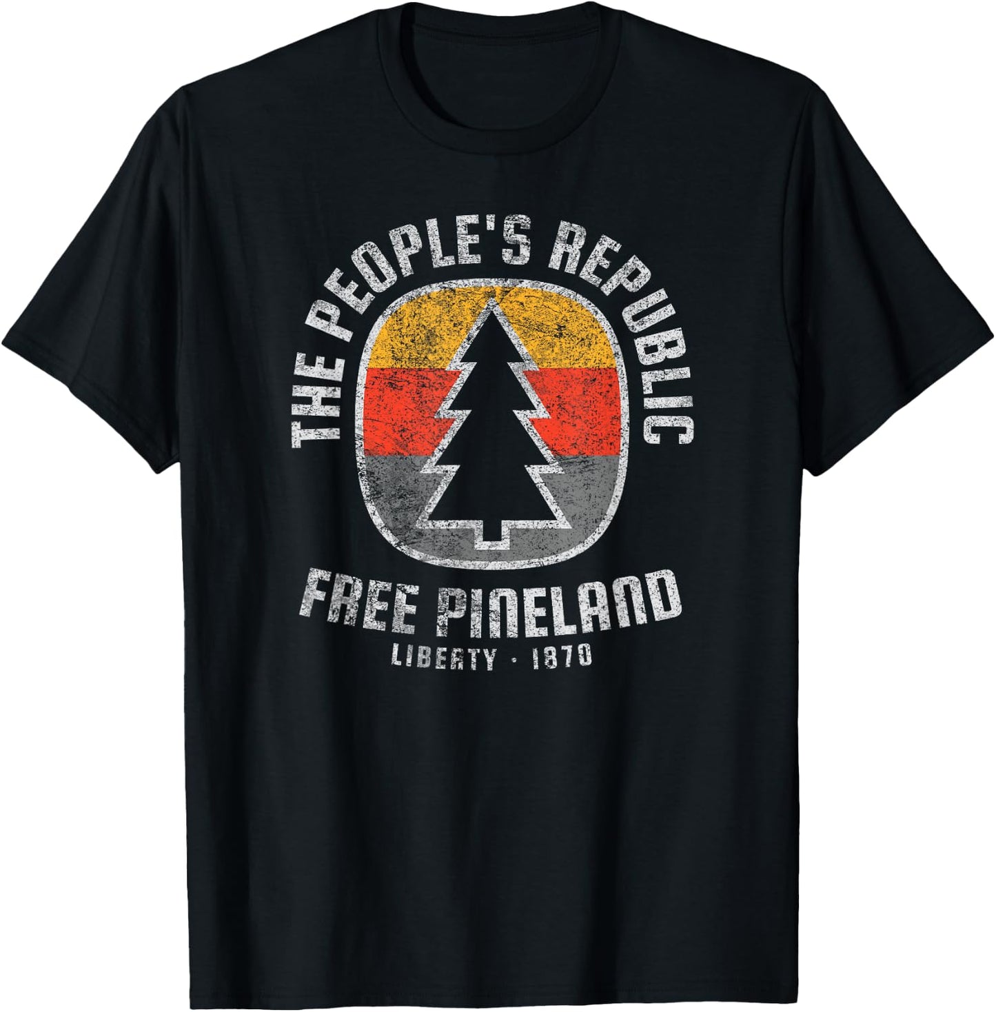 American Marauder: Free Pineland Camping Badge T-Shirt - T-Shirt | Black